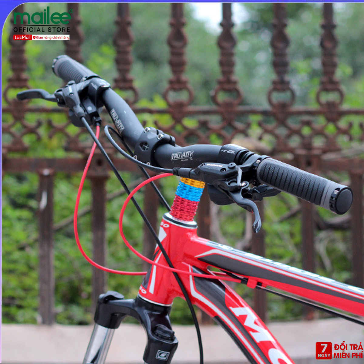 Tay Cầm Ghi Đông Cho Xe Đạp Leo Núi, Xe Đạp Địa Hình Chất Liệu Cao Su Thiết Kế Êm Vừa Tay Có Thể Tháo Lắp Dễ Dàng, Chống Trơn Trượt (Phi 2.2 cm) Mai Lee