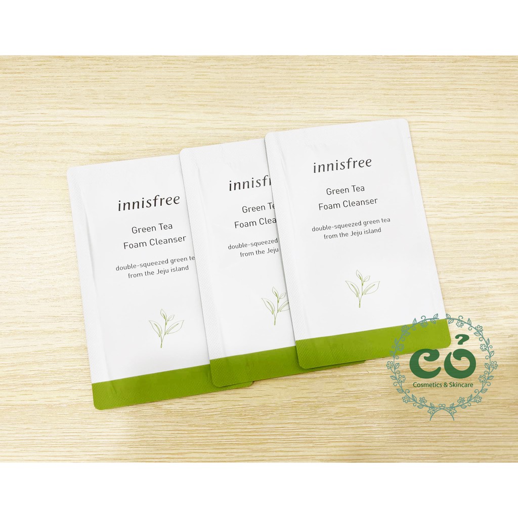 [HCM]sample Sữa rửa mặt Green Tea Foam Cleanser 1 gói