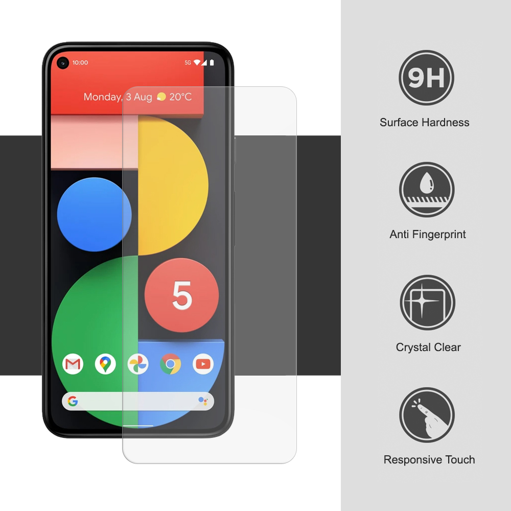 Kính cường lực trong suốt cho Google Pixel 5 (Kèm miếng lau)
