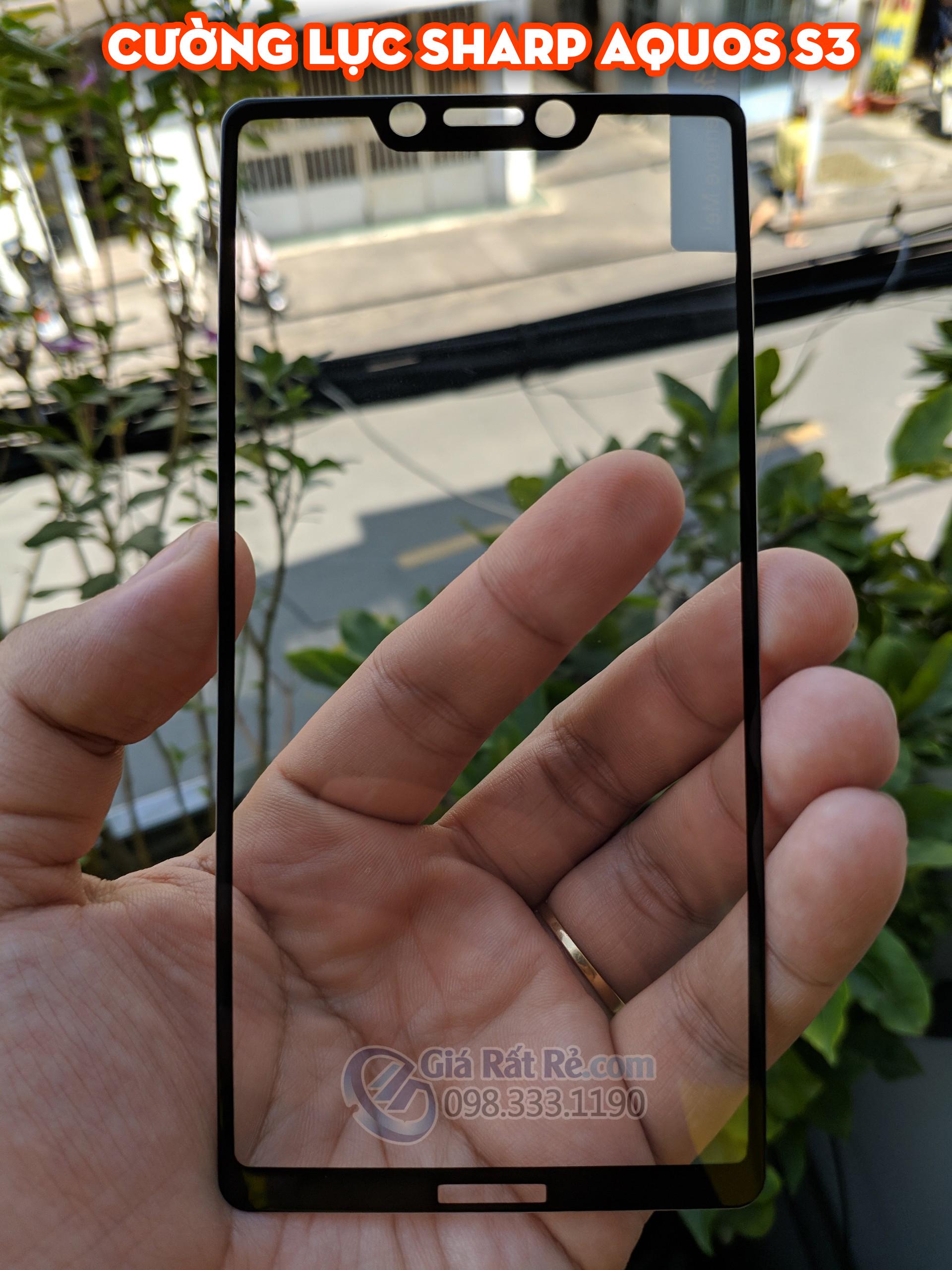 Cường lực full màn hình Sharp Aquos S3