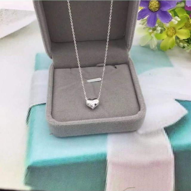 Mặt tim và dây chuyền bạc nữ HC
