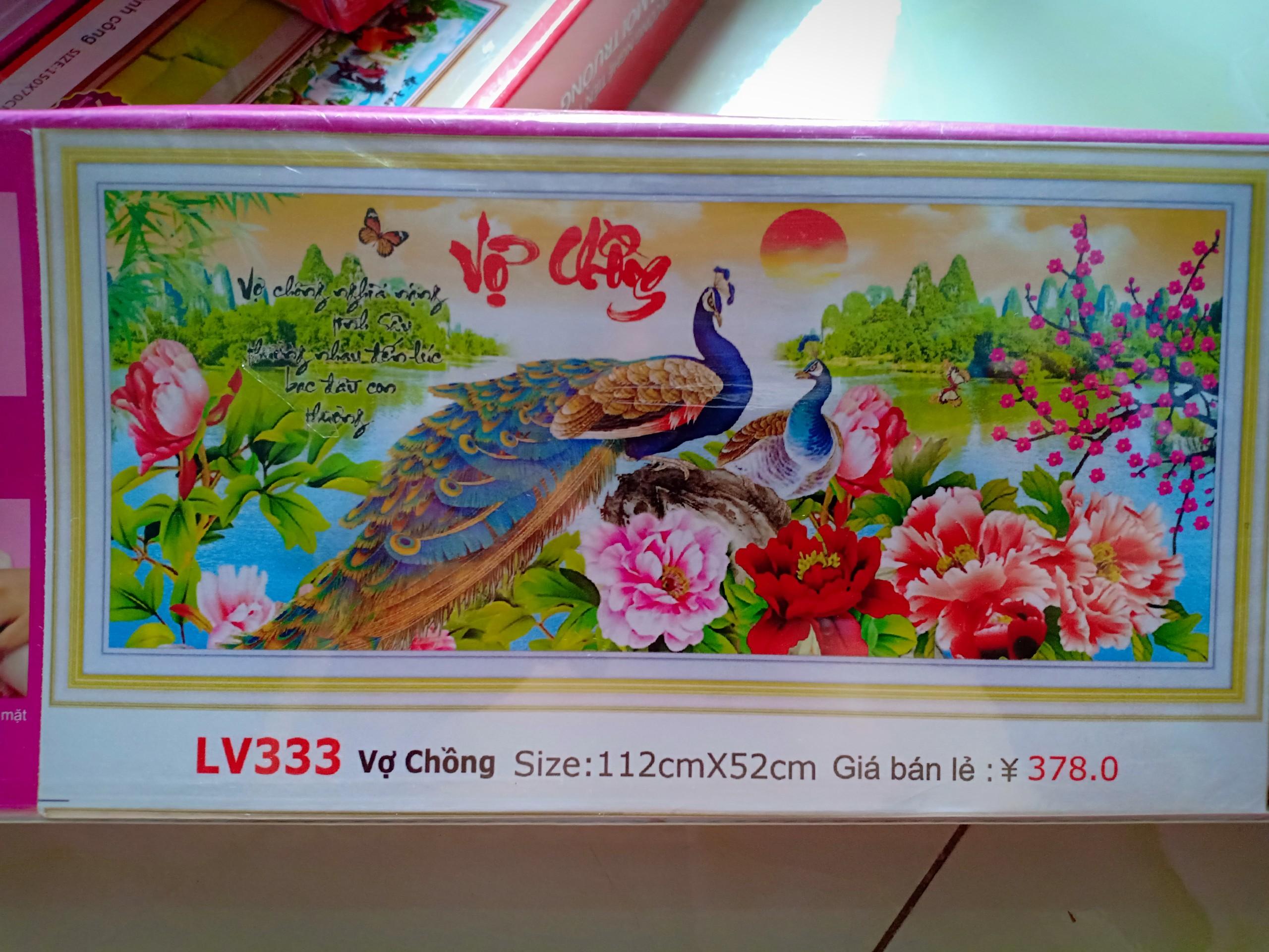 [HCM]TRANH ĐÍNH ĐÁ VỢ CHỒNG_LV333_112*52 CM