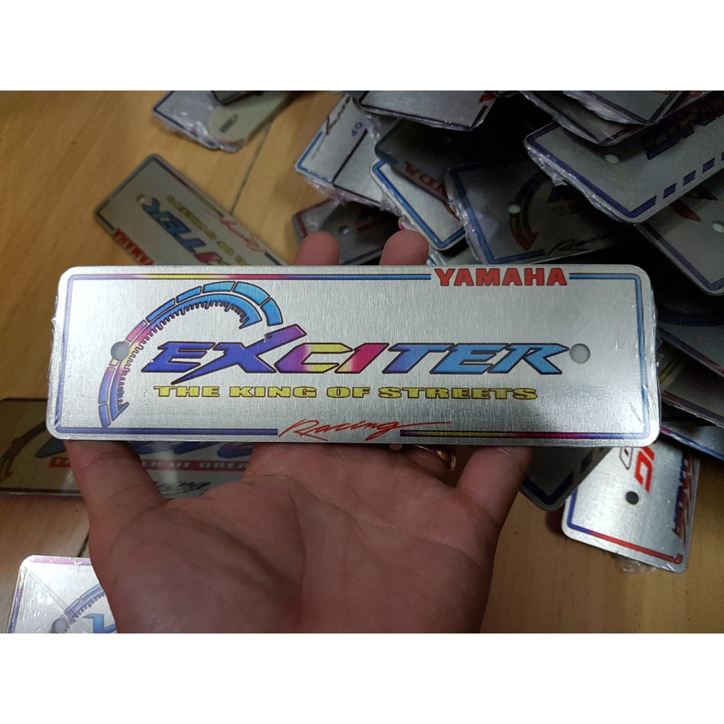 Bảng Tên inox EXCITER 150 - Khung bảng số trước Ex150 - caoducracing.com full ốc pass gắn các xe