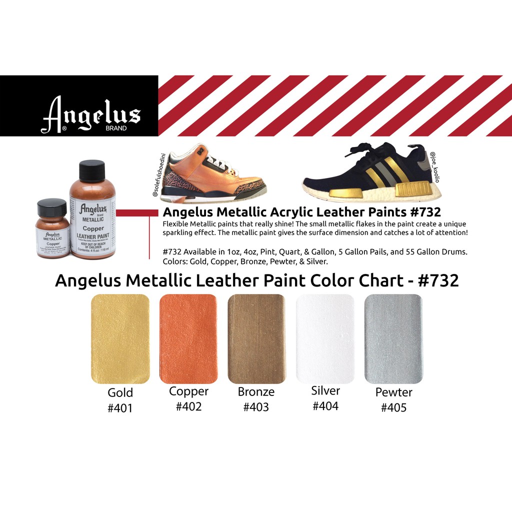 Màu vẽ da, vải Angelus Leather Paint (Metallic) - 118ml (4Oz)