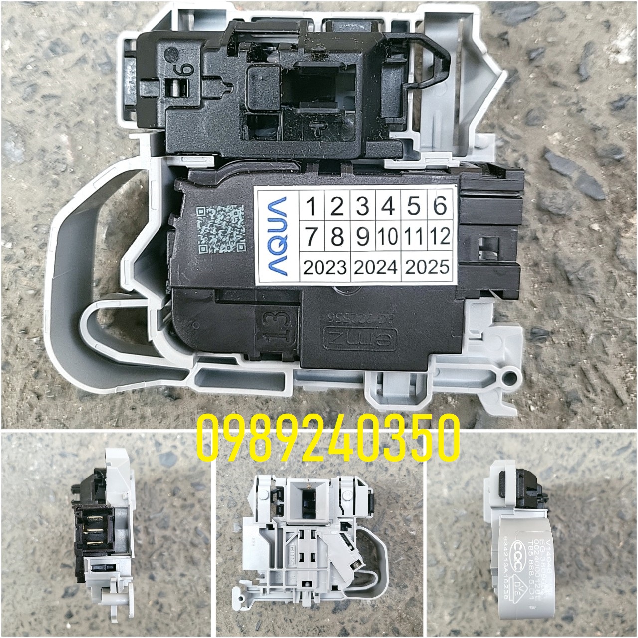 Công tắc khoá cửa máy giặt aqua aqd - d1050f, d1050e chính hãng