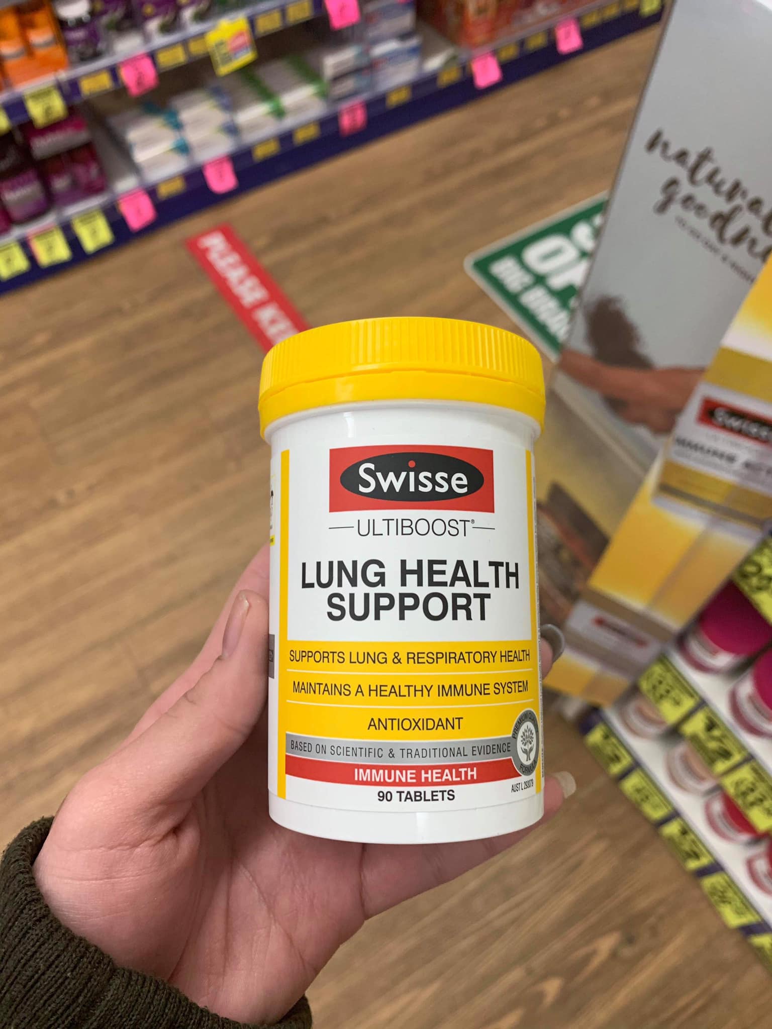 phổi Swisse Lung Health Support 90 viên