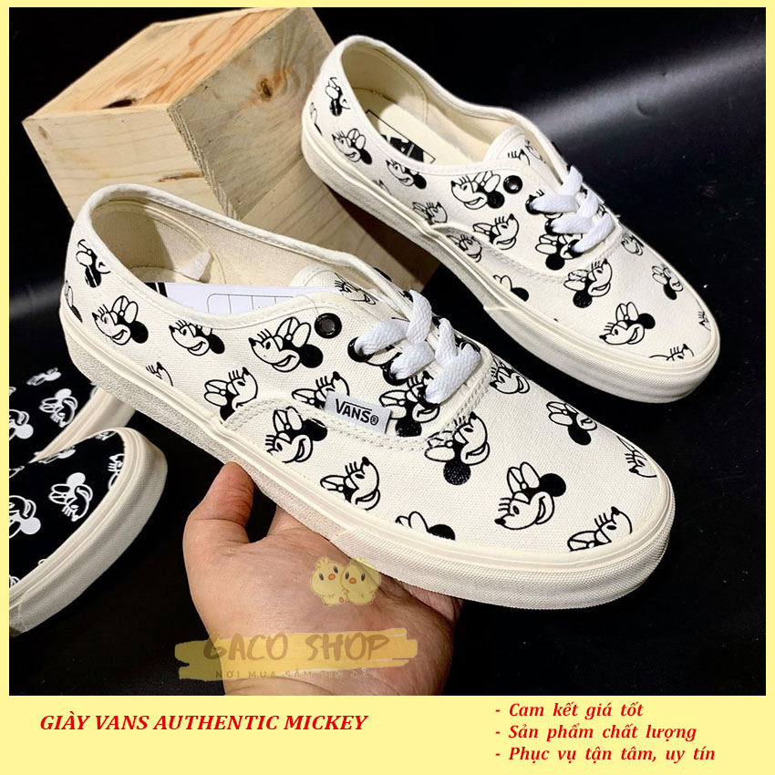 [FORM RỘNG] Giày thể thao Authentic Mickey Trắng [GACO SHOP]