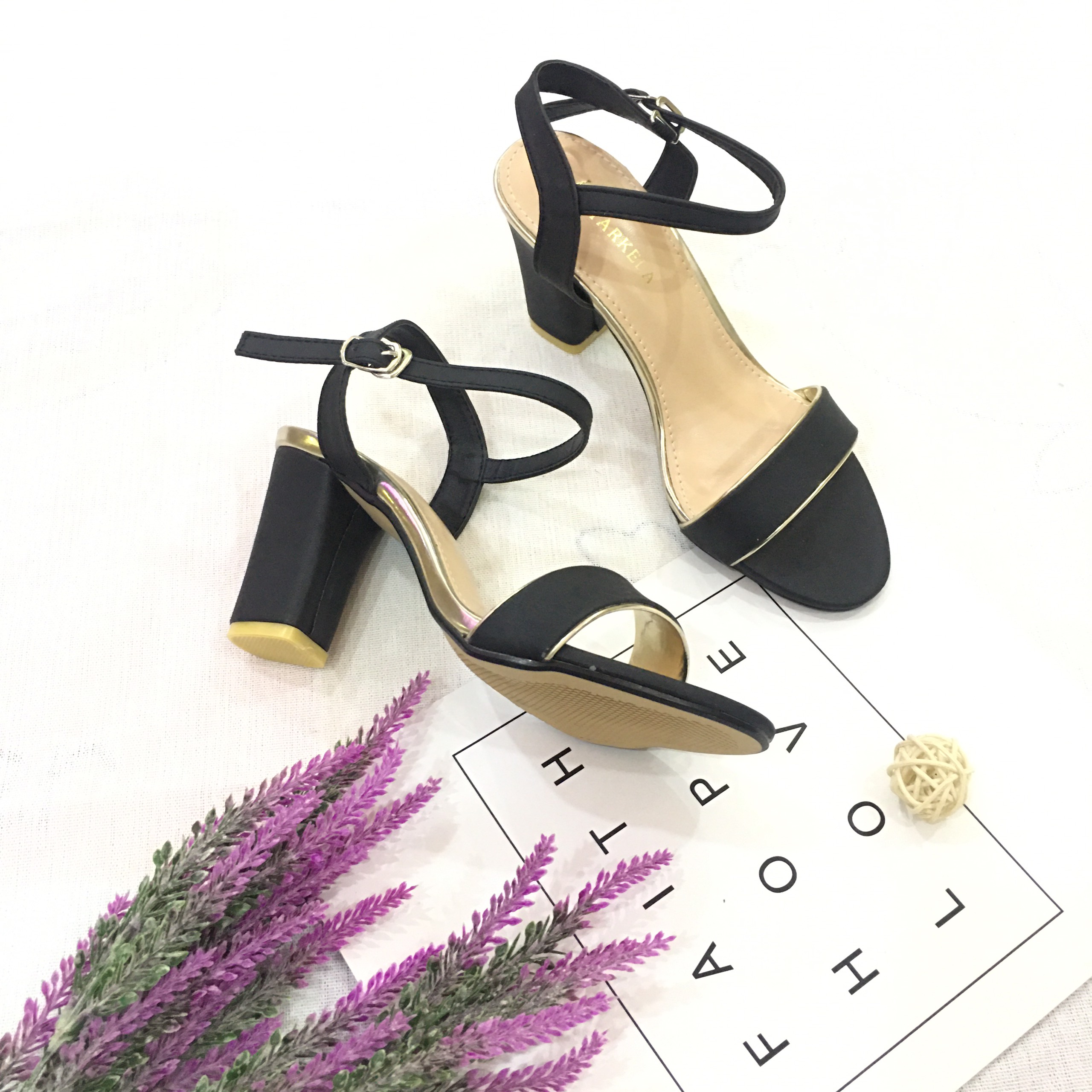 [Hoàn tiền 15%][Hình thật] S71-Sandal nữ quai ngang phối viền đế 7cm hàng VNXK cao cấp