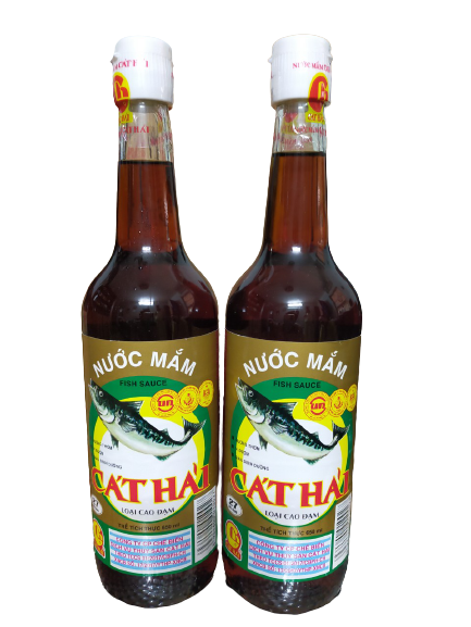 Nước Mắm Cát Hải Cốt Cá Nhâm Chai thuỷ tinh 650ml