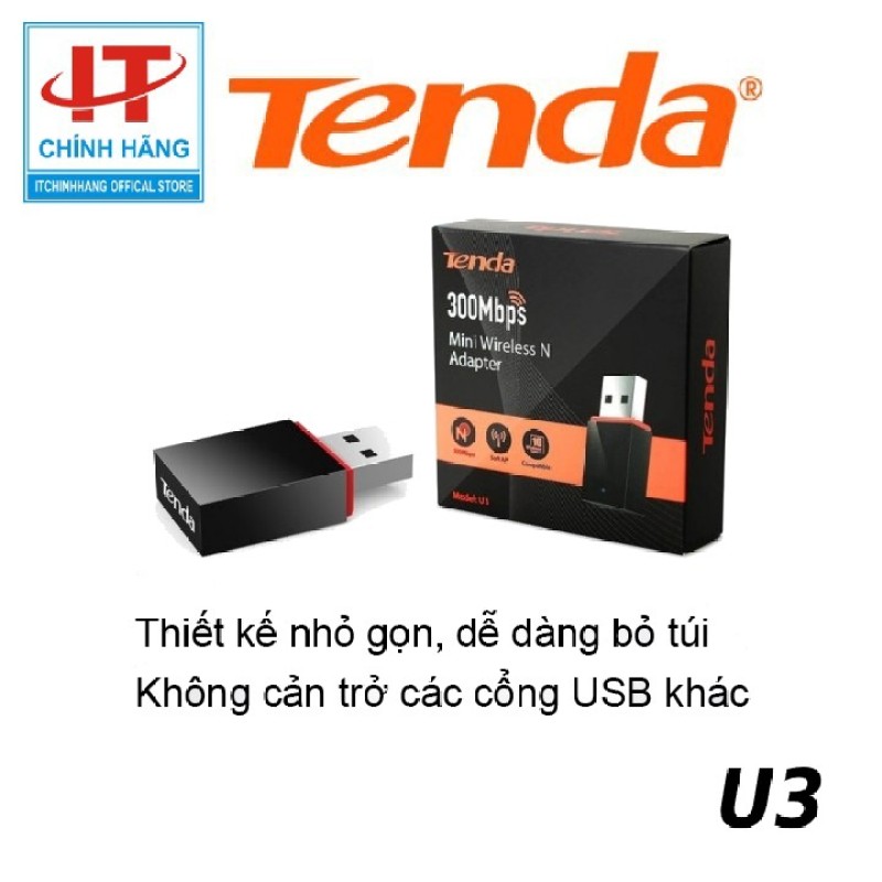 USB Wifi Tenda U3 tốc độ 300Mbps - Microsun Phân Phối