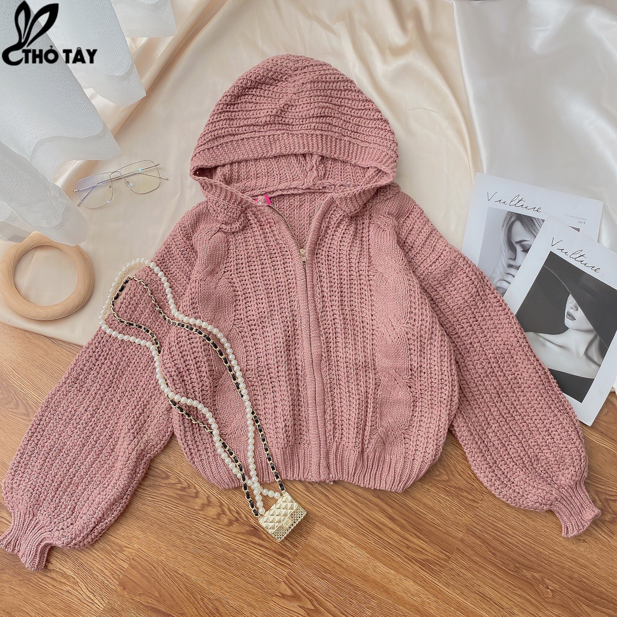 Áo Khoác Nữ Len Dệt - THỎ TÂY A229C115