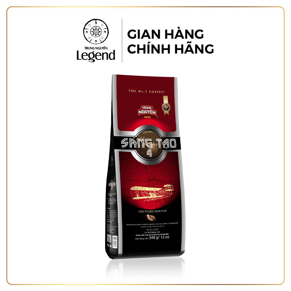 Trung Nguyên Legend Cà Phê Sáng Tạo 4 – Gói 340gr – Gu Mạnh Cân Bằng, Dùng Ngon Với Đá & Sữa