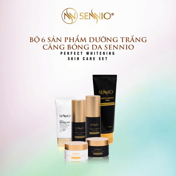 Bộ Sản Phẩm Dưỡng Trắng, Căng Bóng Da Sennio - Perfect Whitening Skin Care Set nhập khẩu