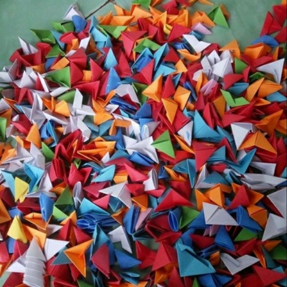 Miếng ghép origami gấp sẵn