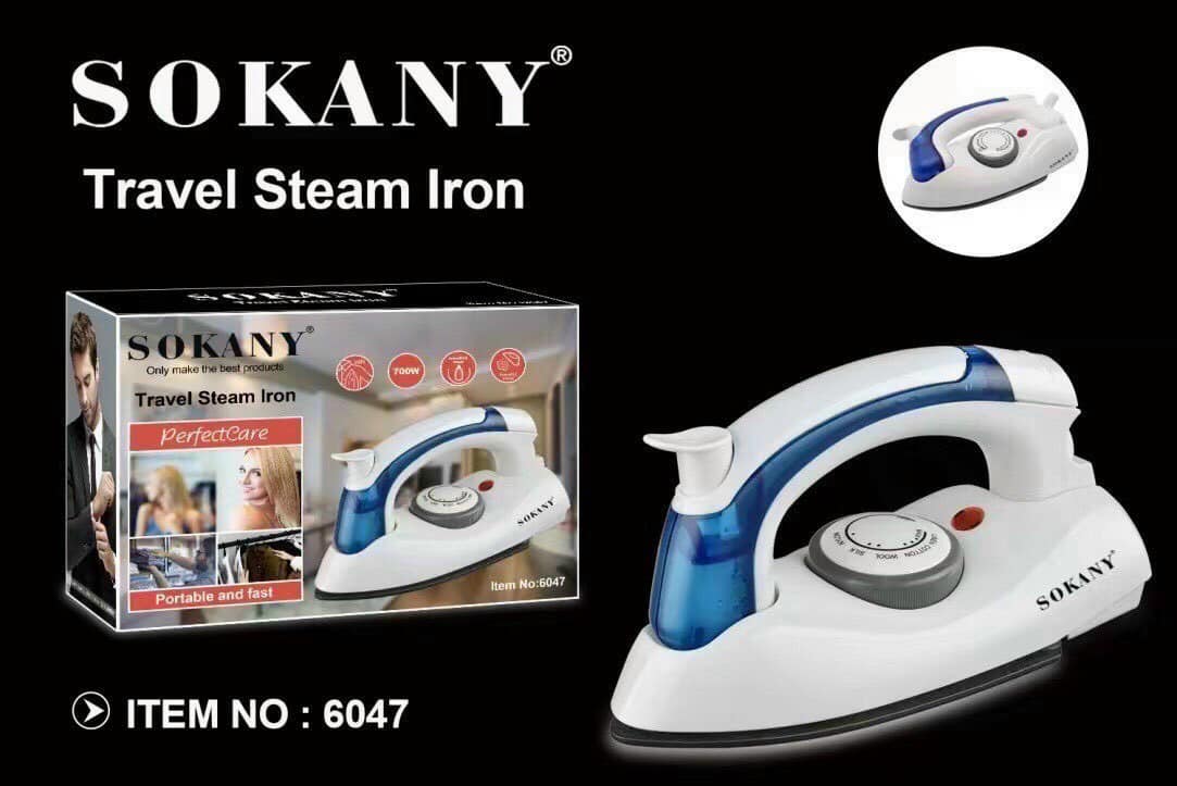 Bàn là mini, bàn là khô du lịch sokany 6047 tiện dụng