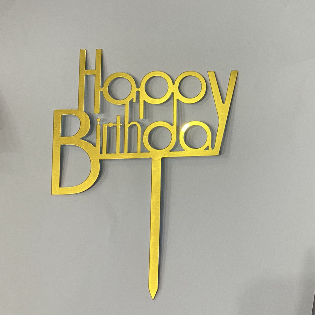[HCM]Toppers que cắm trang trí bánh sinh nhật Happy Birthday đám cưới love