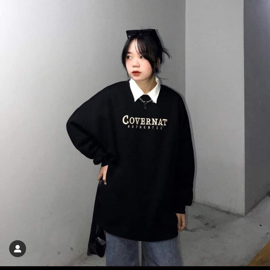 Ao ni sweater in chữ COVERNAT ( trọng lượng từ 40kg đến 60kg )
