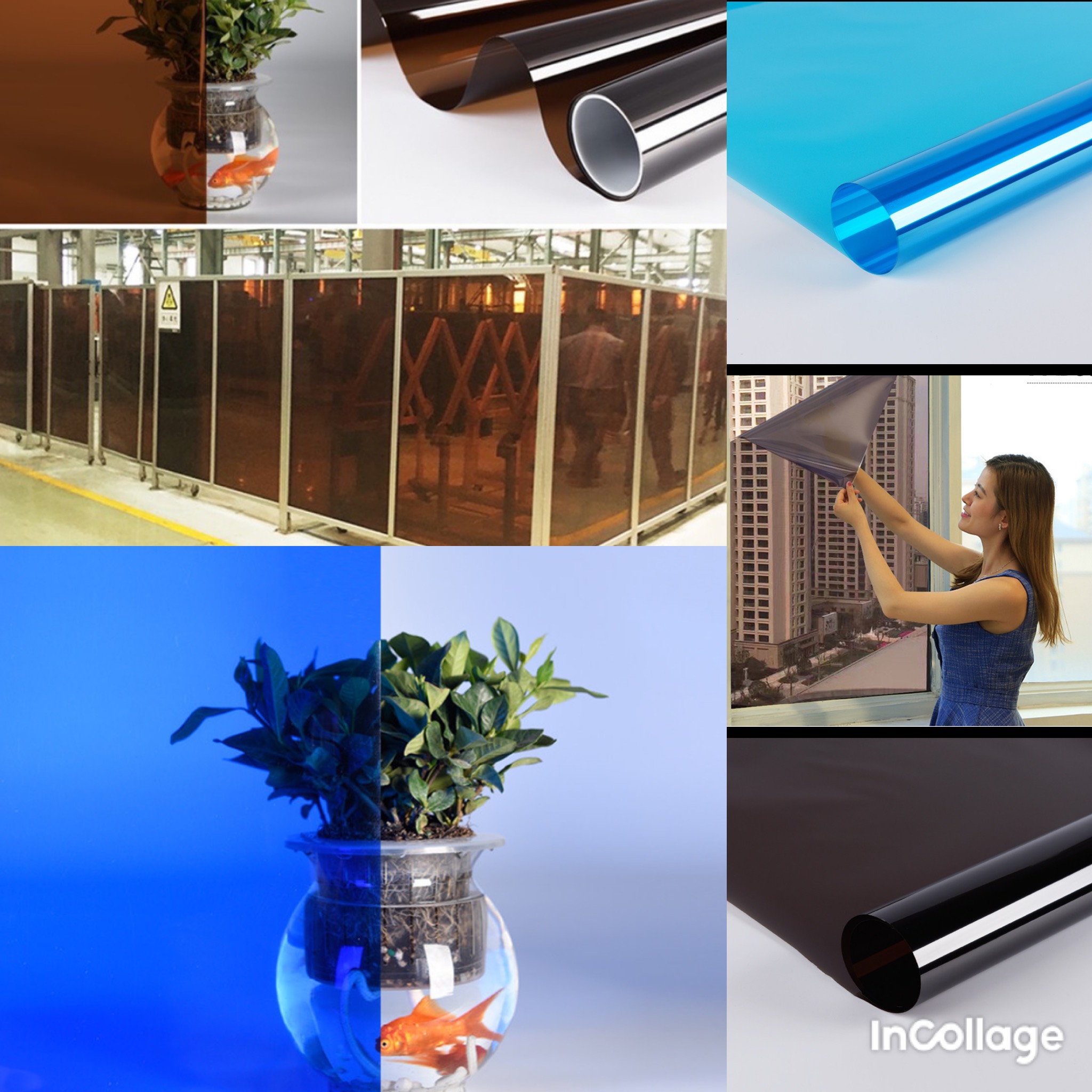 1M decal dán cửa kính mờ khổ 45cm nhiều màu