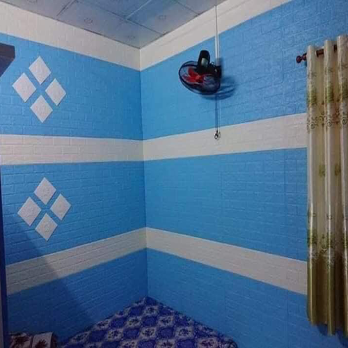 Xốp dán tường 3d màu xanh ngọc 70x77cm