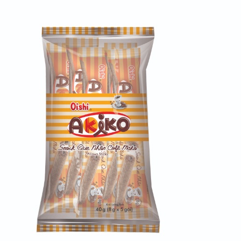 Bánh snack que có nhân Oishi Akiko các vị gói 160g 20 que