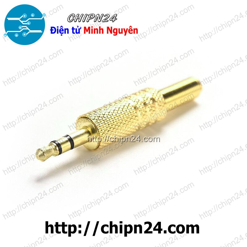 Đầu jack audio 3.5mm vàng hàn dây stereo