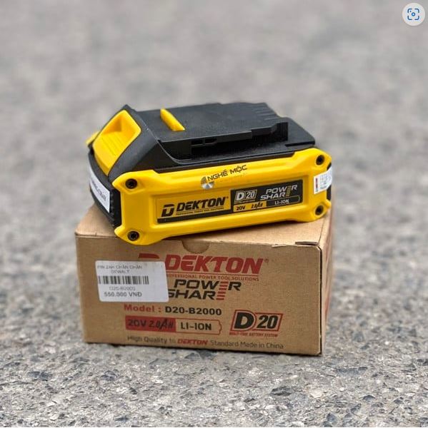 Pin dekton 20v 2.0ah d20-b2000