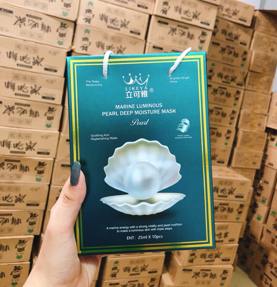 Combo 10 Miếng Mặt nạ dưỡng trắng cấp nước ngọc trai