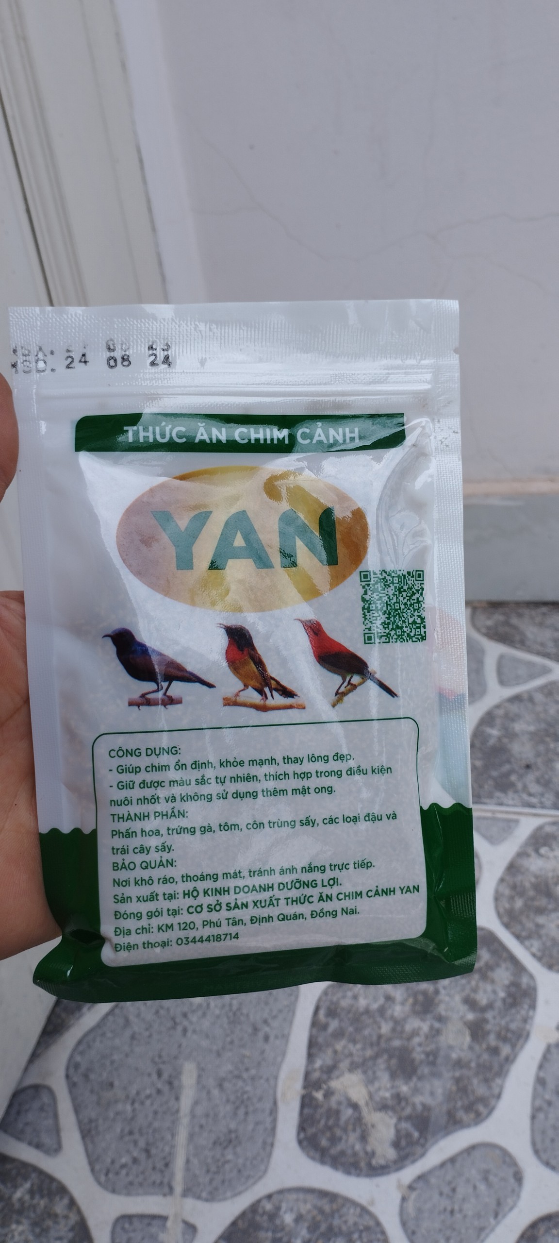 cám chim hút mật, ốc mít Yan dưỡng, hót 100g