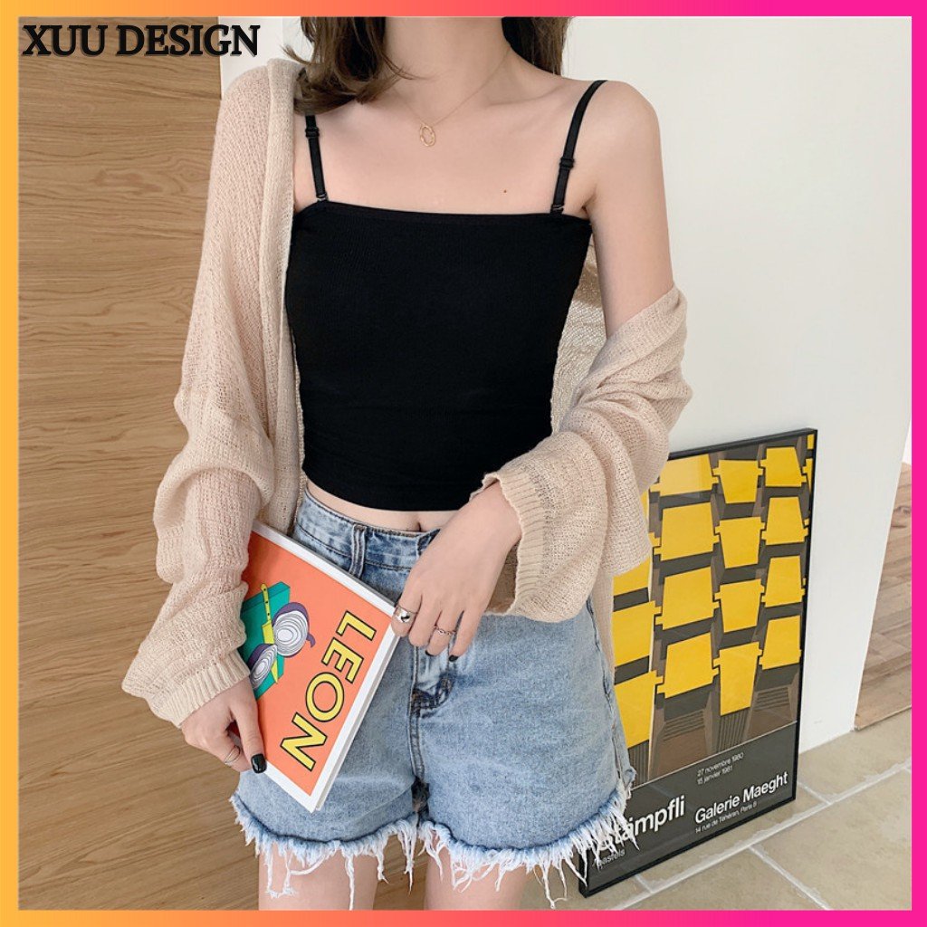 Áo Nữ 2 Dây Trơn Vải Thun Cực Mát Nhiều Màu Sắc Lựa Chọn