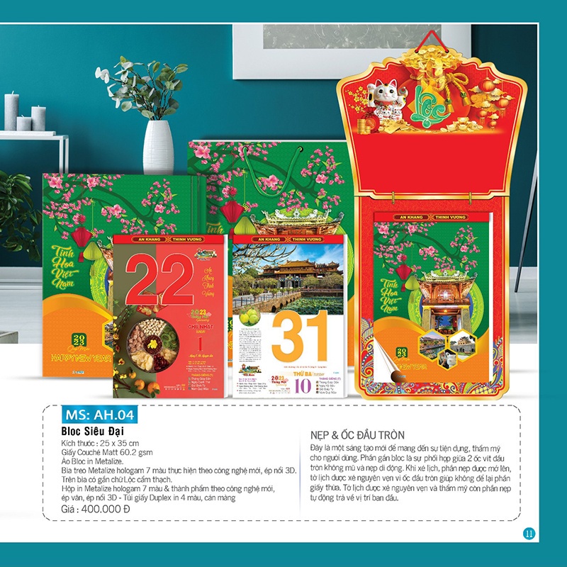 Lịch tết 2023 bloc lịch treo tường 2023 siêu cực đại - bốn mùa lộc phát, lịch tết 2023 bloc siêu cực đại 2023, lịch bloc đại quý mão 2023 treo tường phúc lộc thọ siêu đẹp