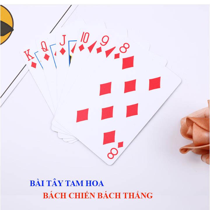 BÀI TÂY TAM HOA PVC CHẤT LỪ