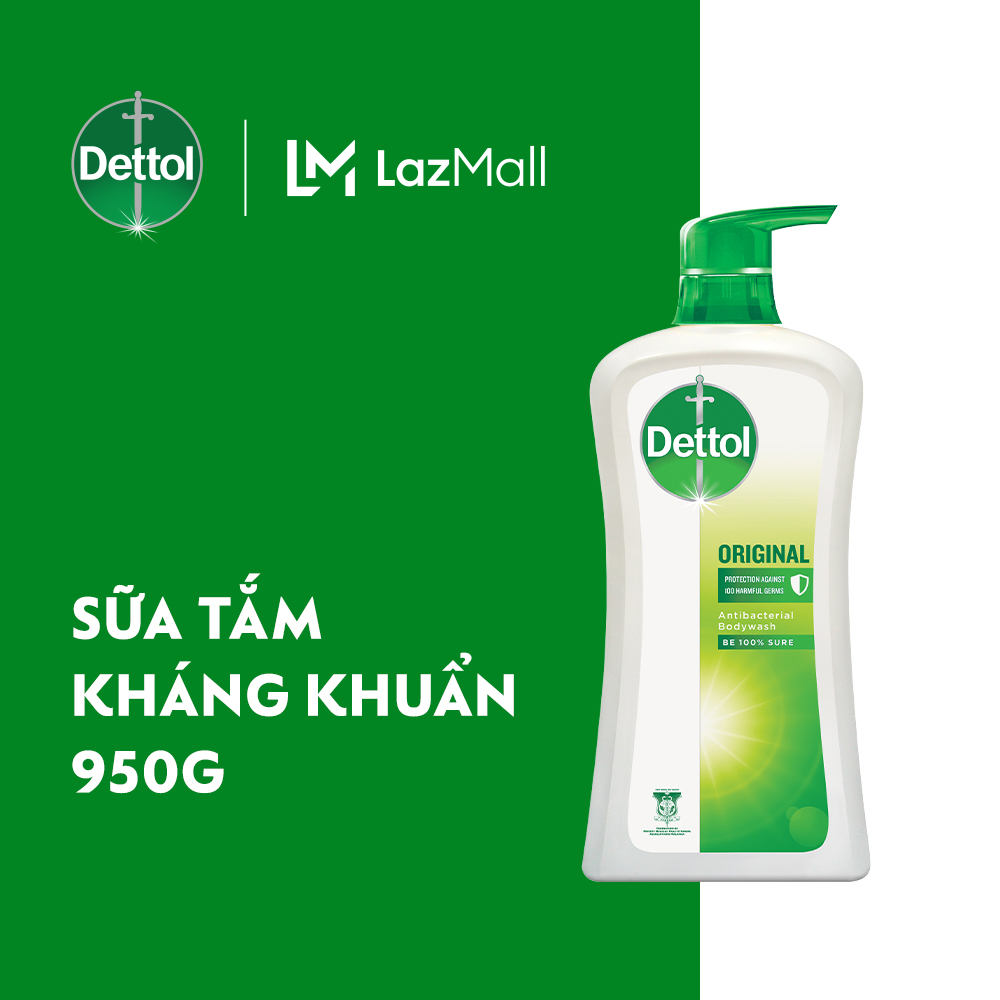 [Quà tặng không bán] Sữa tắm Dettol kháng khuẩn - Chai 950g