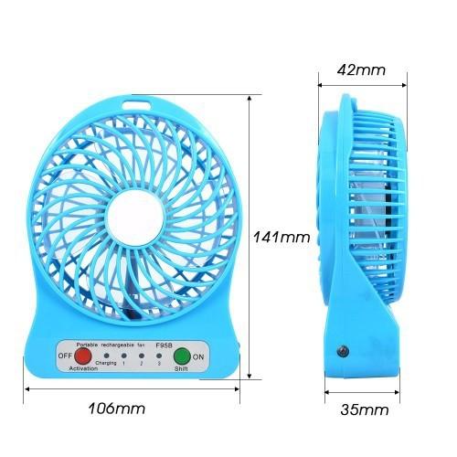 QUẠT SẠC PIN CẦM TAY 3 TỐC ĐỘ