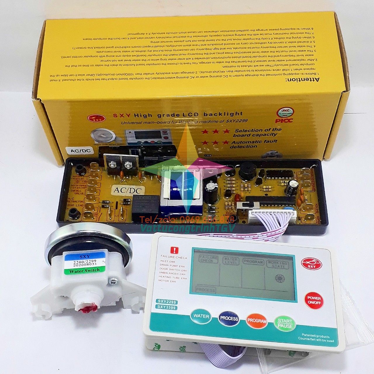 Mạch máy giặt đa năng SXY-2299 chính hãng dùng cho máy giặt cửa đứng