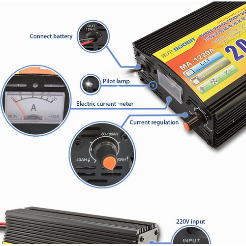 [HCM]Sạc ắc quy thông minh 12V 20A - MA-1220A