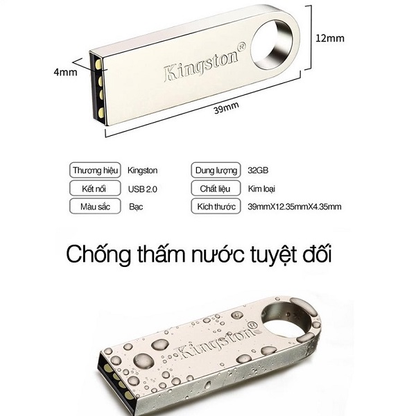 USB 64GB KINGSTON SE9 Vỏ Thép