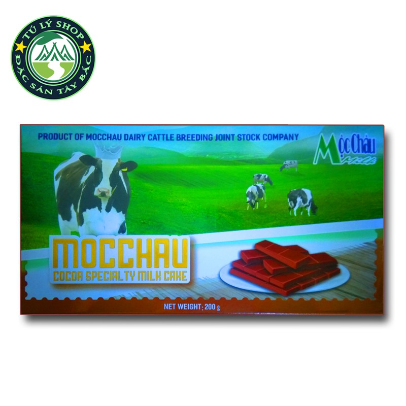 Bánh sữa Cacao Mộc Châu 200g (Bánh sữa vị Cacao)