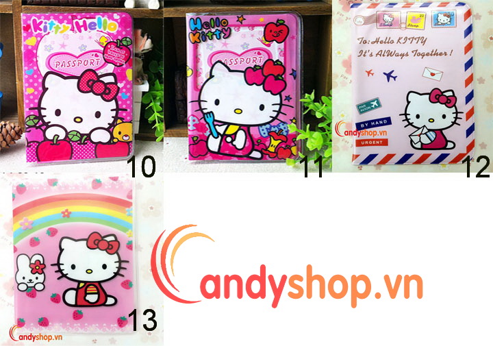 [HCM] Bìa Bọc Hộ Chiếu - Passport Plastis Dẻo Hello Kitty