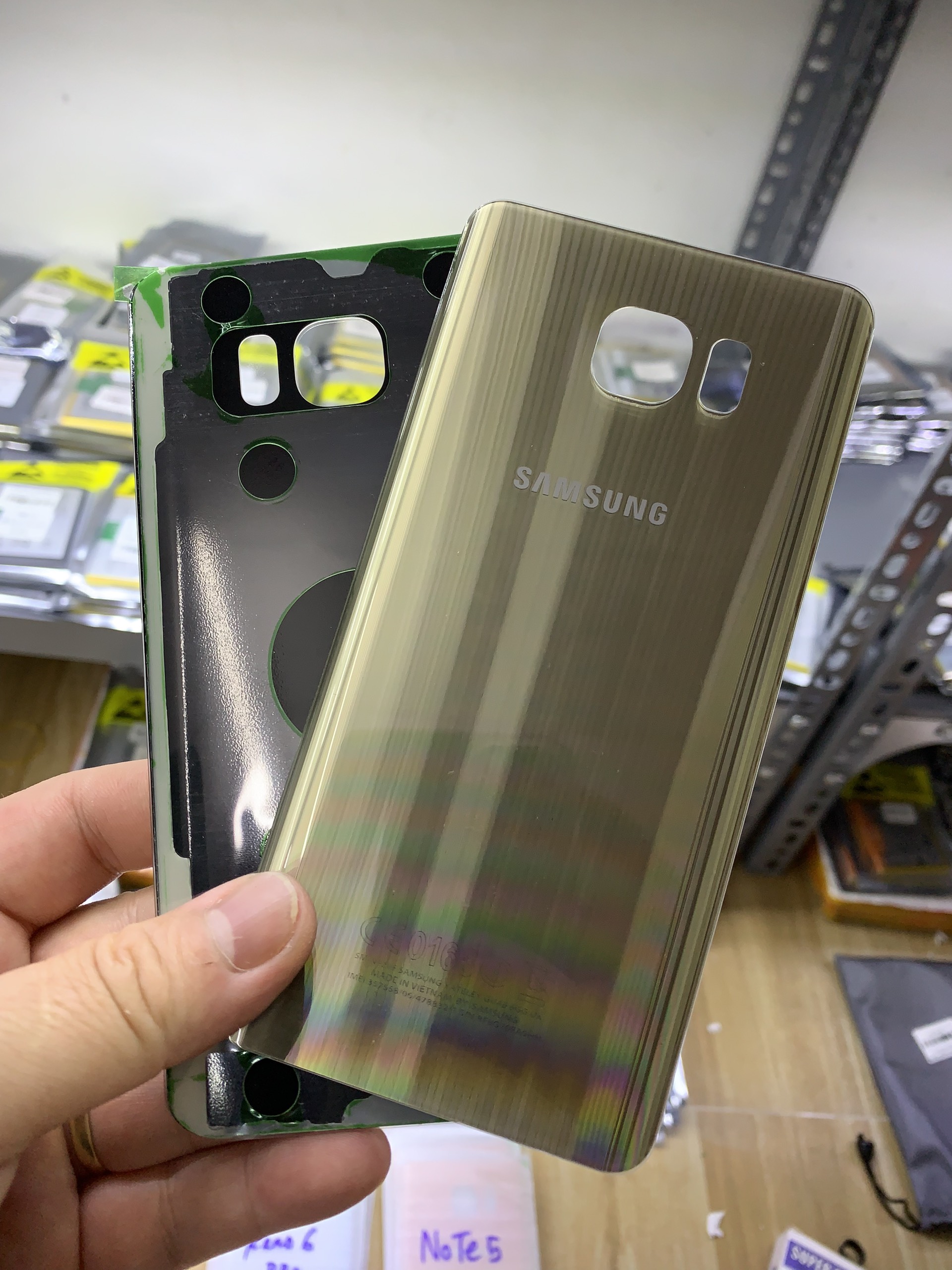 Kính lưng samsung note 5 - hàng zin
