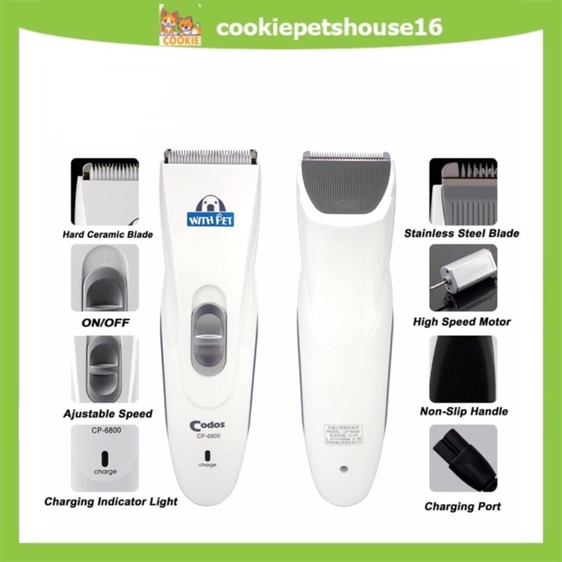 Tông Đơ Codos xanh CP 6800