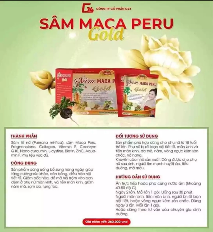 G24 SÂM MACA PERU GOLD