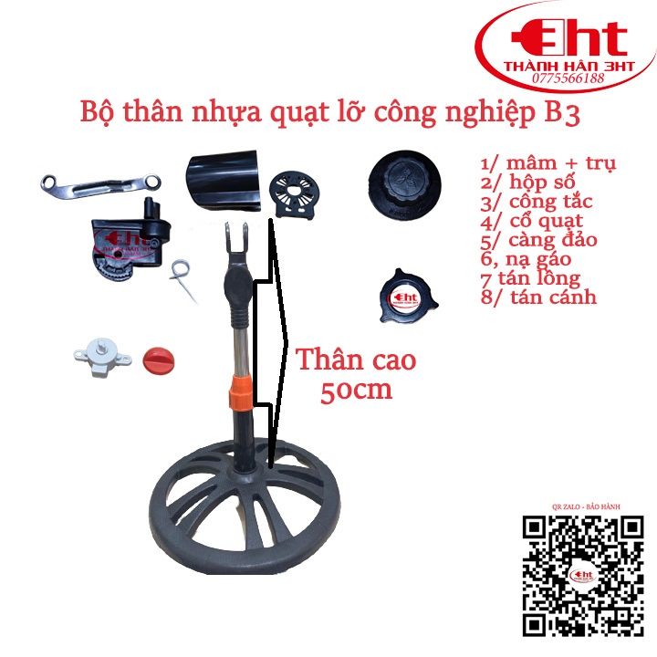 BỘ THÂN QUẠT LỠ CN B3 - CAO 80CM