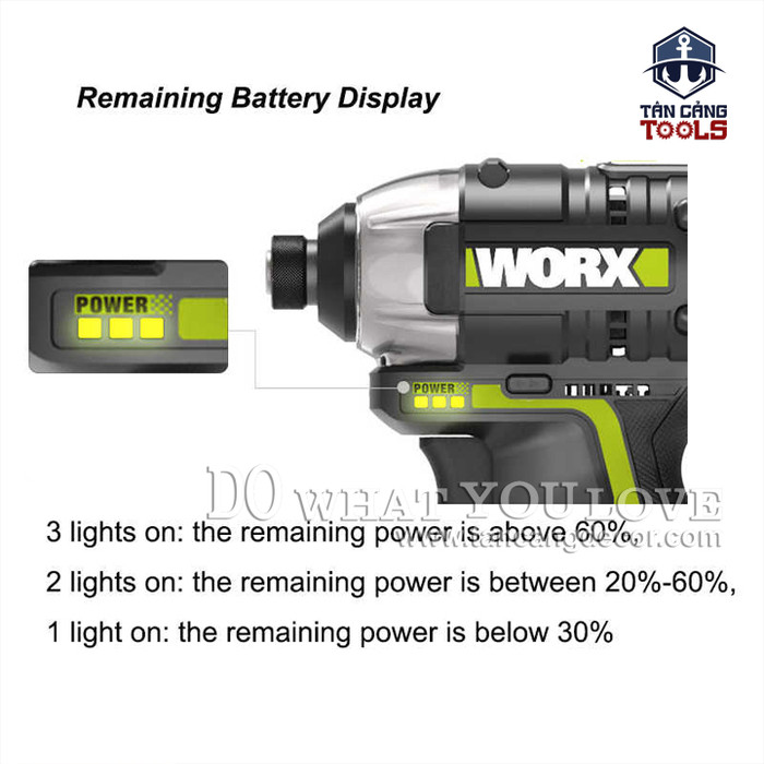 Combo Máy Vặn Vít Động Lực Dùng Pin 12V Worx WU132-21 ( Thân Máy, 2 Pin 2.0Ah, 1 Sạc, 1 Thùng Nhựa )
