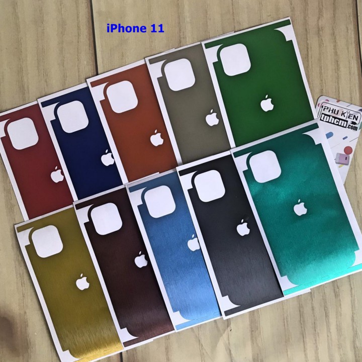 [ Bán chạy ] - Dán mặt lưng Màu iPhone 11