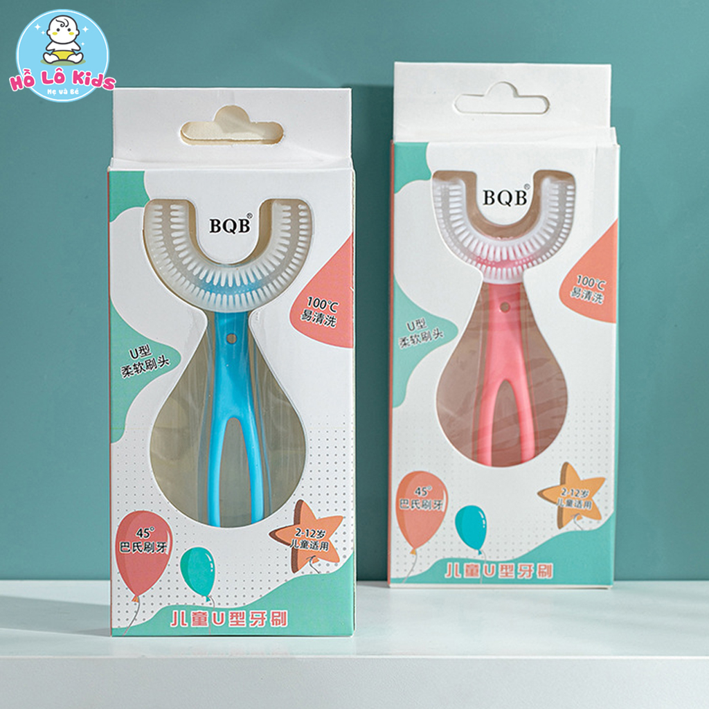 Bàn Chải Đánh Răng Cho Bé Chữ U, bàn chải chữ U silicon thông minh cho bé từ 2 đến 12 tuổi Hồ Lô Kids