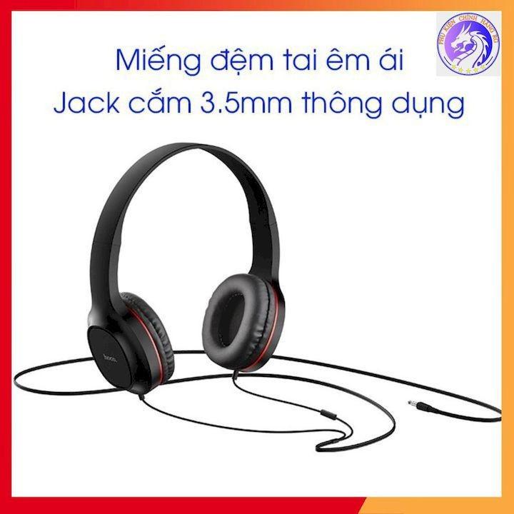 Tai nghe chụp tai có dây hoco w24- tặng kèm tai nghe nhét tai