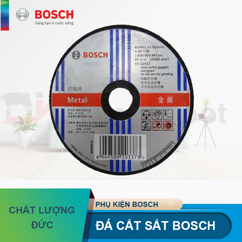 Đá cắt sắt Bosch 2608600854 150x2.5x22.2mm