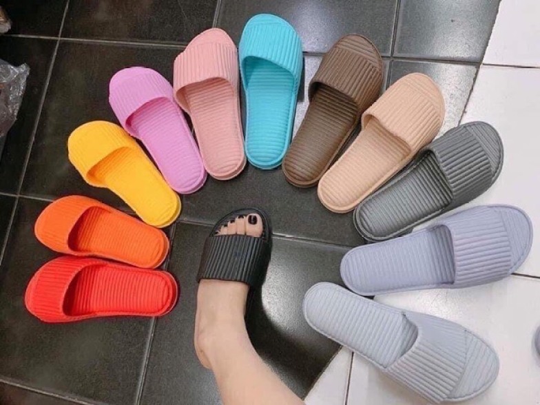 Dép Siêu Nhẹ Quai Ngang Gân Đúc Nguyên Khối Đi Trong Nhà MONOBO (7 Màu) - DL002 giá rẻ