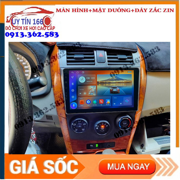 [Hỗ Trợ Lắp Đặt Tại Hà Nội] Màn hình ANDROID OLED WIFI  cho xe TOYOTA ALTIS 2008,2009,2010,2011,2012,2013 với âm thanh, hình ảnh sắc nét, trung thực, lắp camera lùi cho ô tô, đồ chơi xe hơi, SHOP UY TÍN 166!