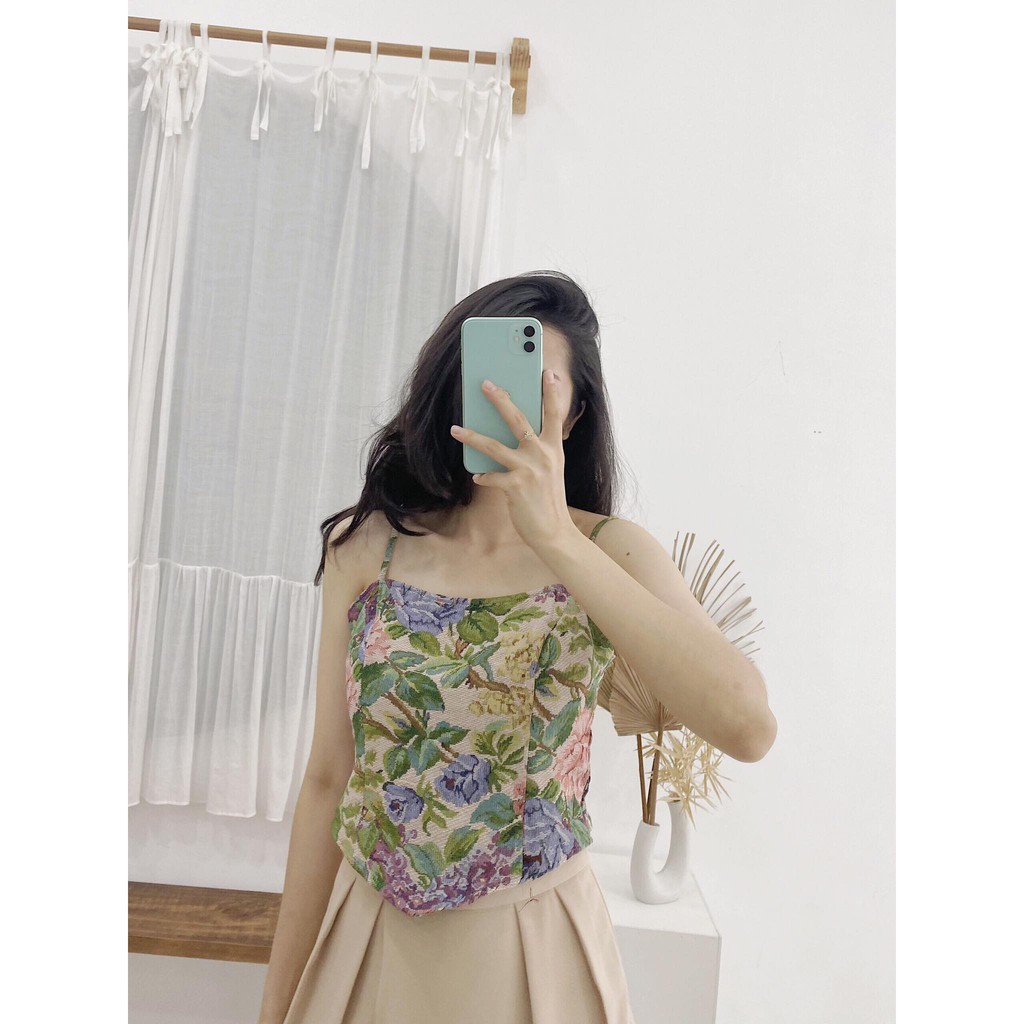 YU CHERRY | Áo nữ Pattern Scarf Cami Top YA356
